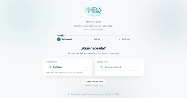 INMEQ · reserva y portal
